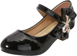 Girls Dress Shoes Mary Jane Shoes for Girls, Low Girls Heels for Kids Toddler Flower Girl Wedding Party Kids Shoes
