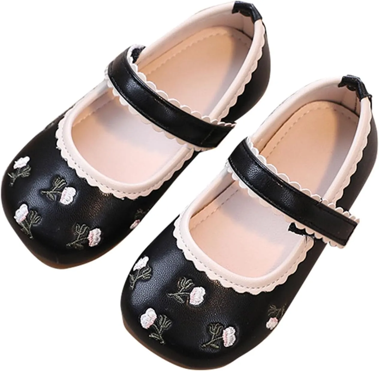 Girls Dress Shoes Mary Jane Shoes Wedding Party Flower Girl School Shoes Slip on Flat for Little/Big Kids Kids Shoes