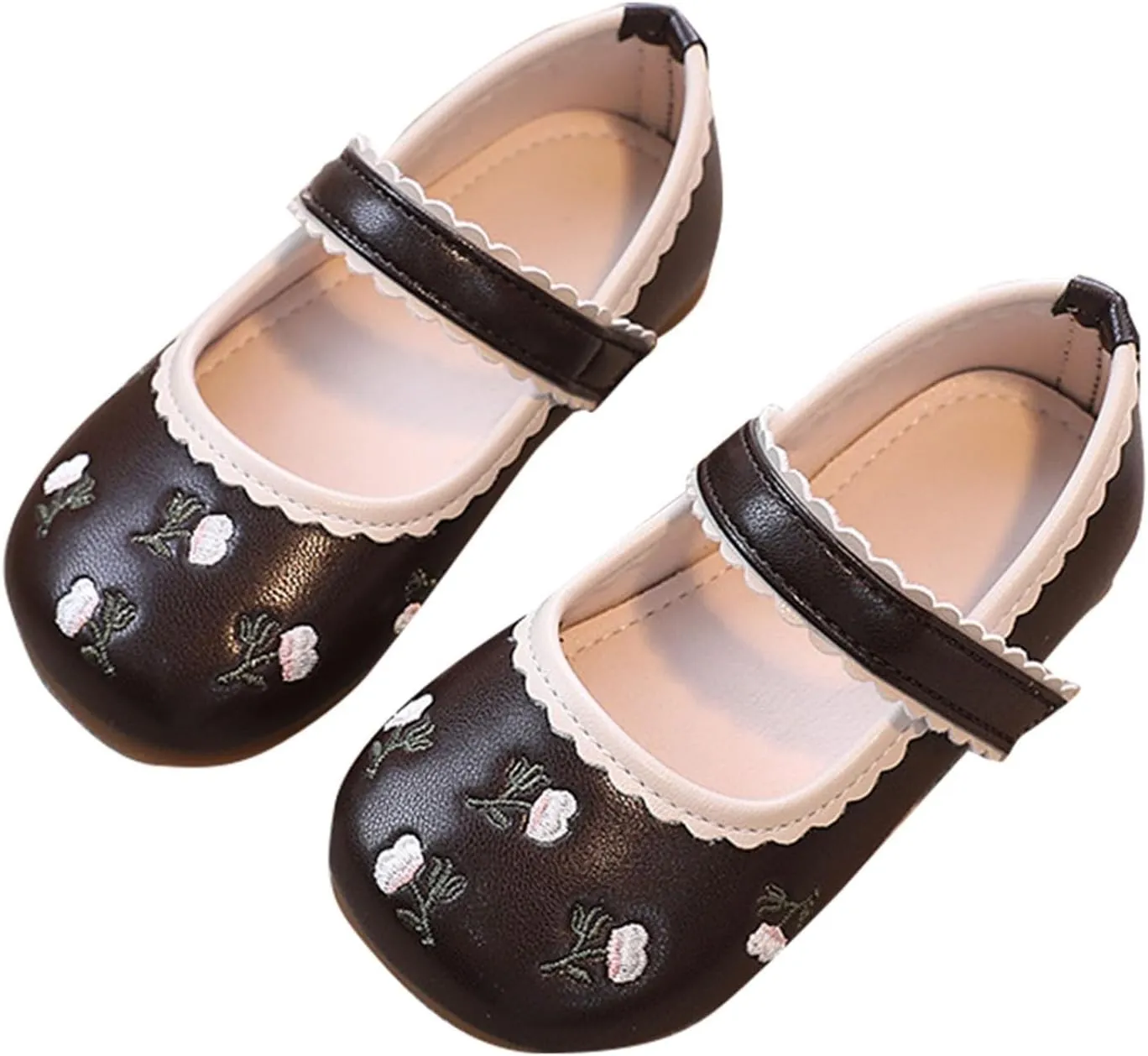 Girls Dress Shoes Mary Jane Shoes Wedding Party Flower Girl School Shoes Slip on Flat for Little/Big Kids Kids Shoes