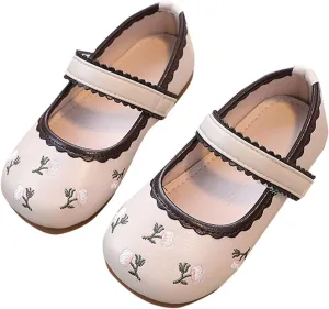 Girls Dress Shoes Mary Jane Shoes Wedding Party Flower Girl School Shoes Slip on Flat for Little/Big Kids Kids Shoes