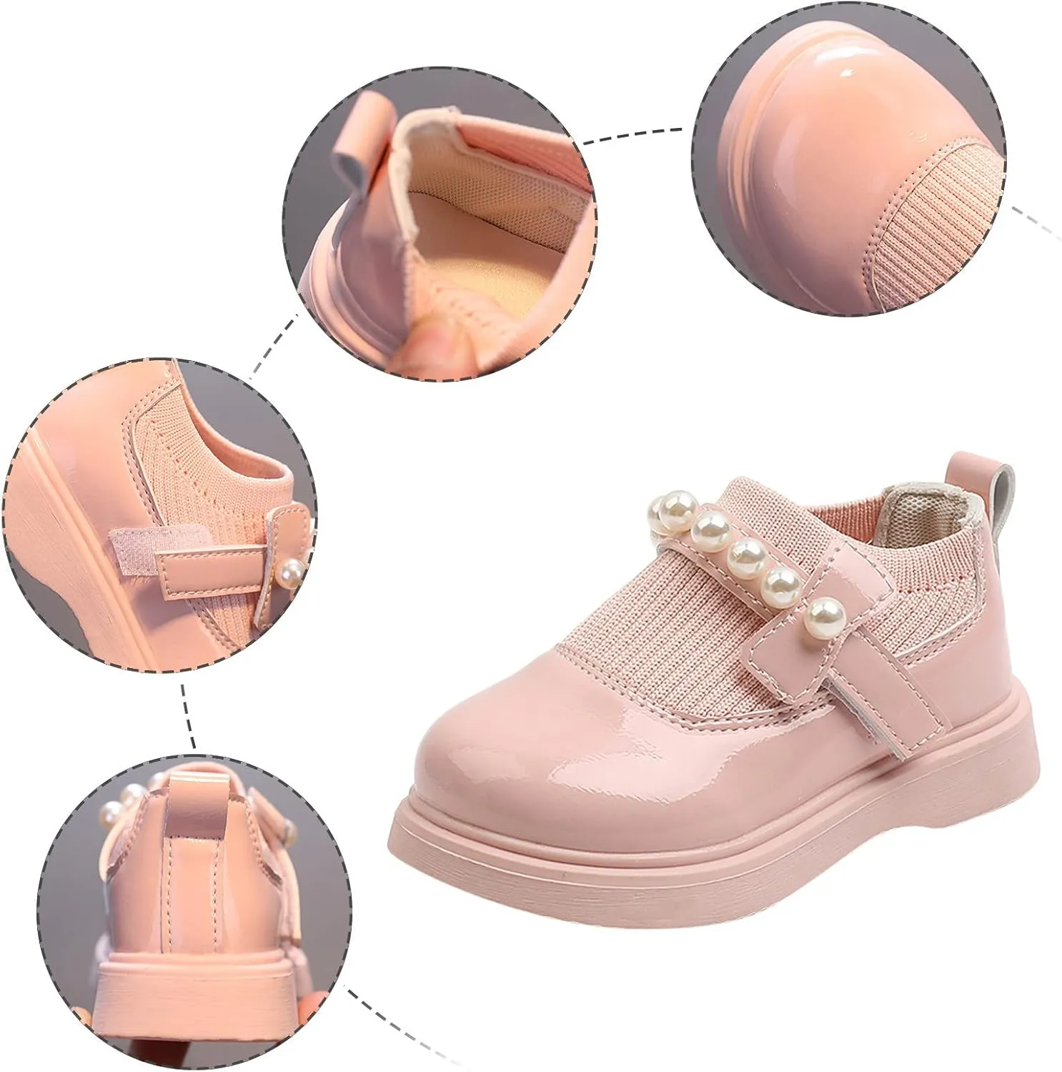 Girls Lined Rain Boots Size 4 Girls Toddler Little Kid Big Kid Dress Flat Ballerina Shoe Leather Kids Rainproof Boots