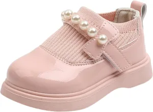 Girls Lined Rain Boots Size 4 Girls Toddler Little Kid Big Kid Dress Flat Ballerina Shoe Leather Kids Rainproof Boots