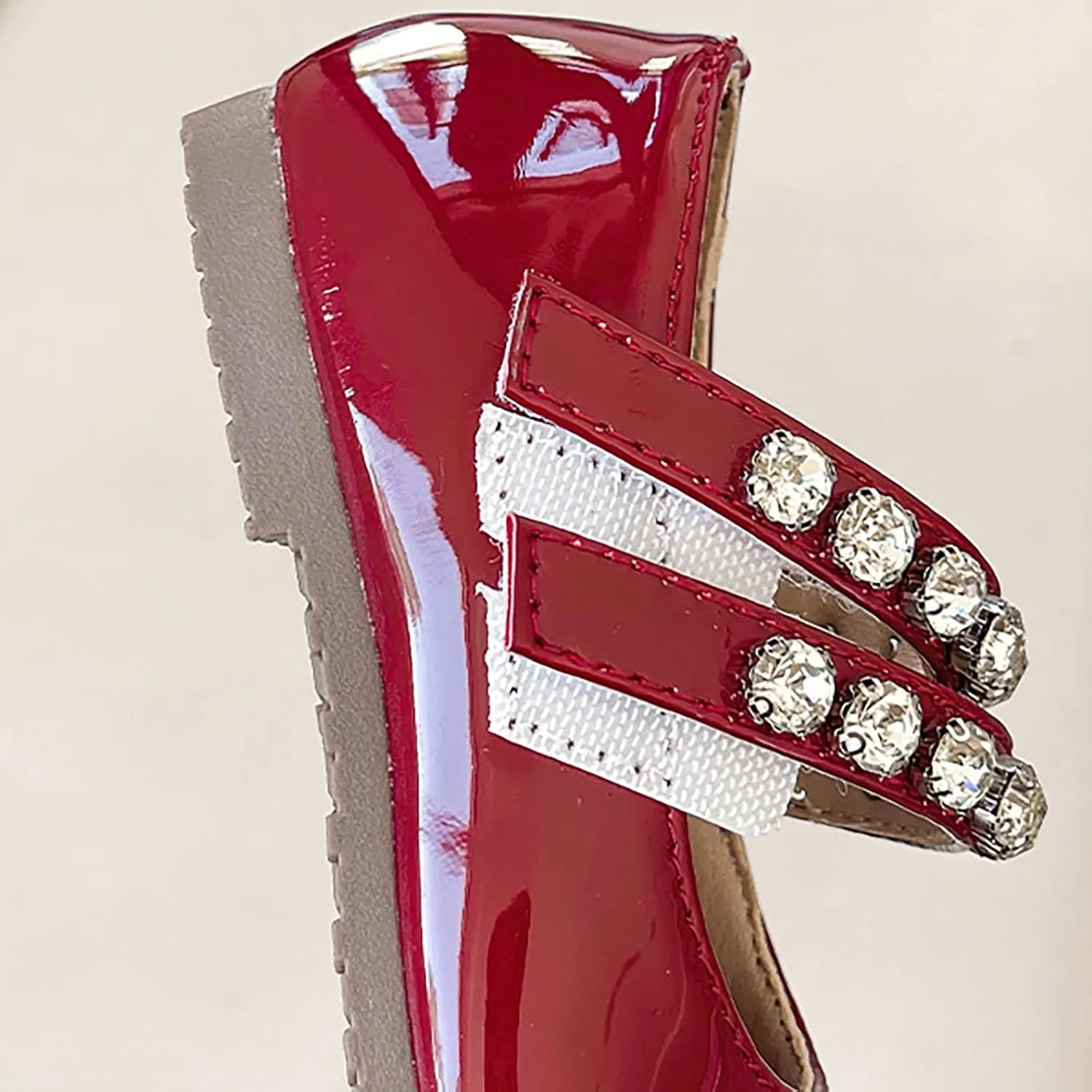 Girls Mary Jane Flats Toddler Little Girls Dress Shoes with Pearl Princess Wedding Party Uniform Baby Girl Shoes