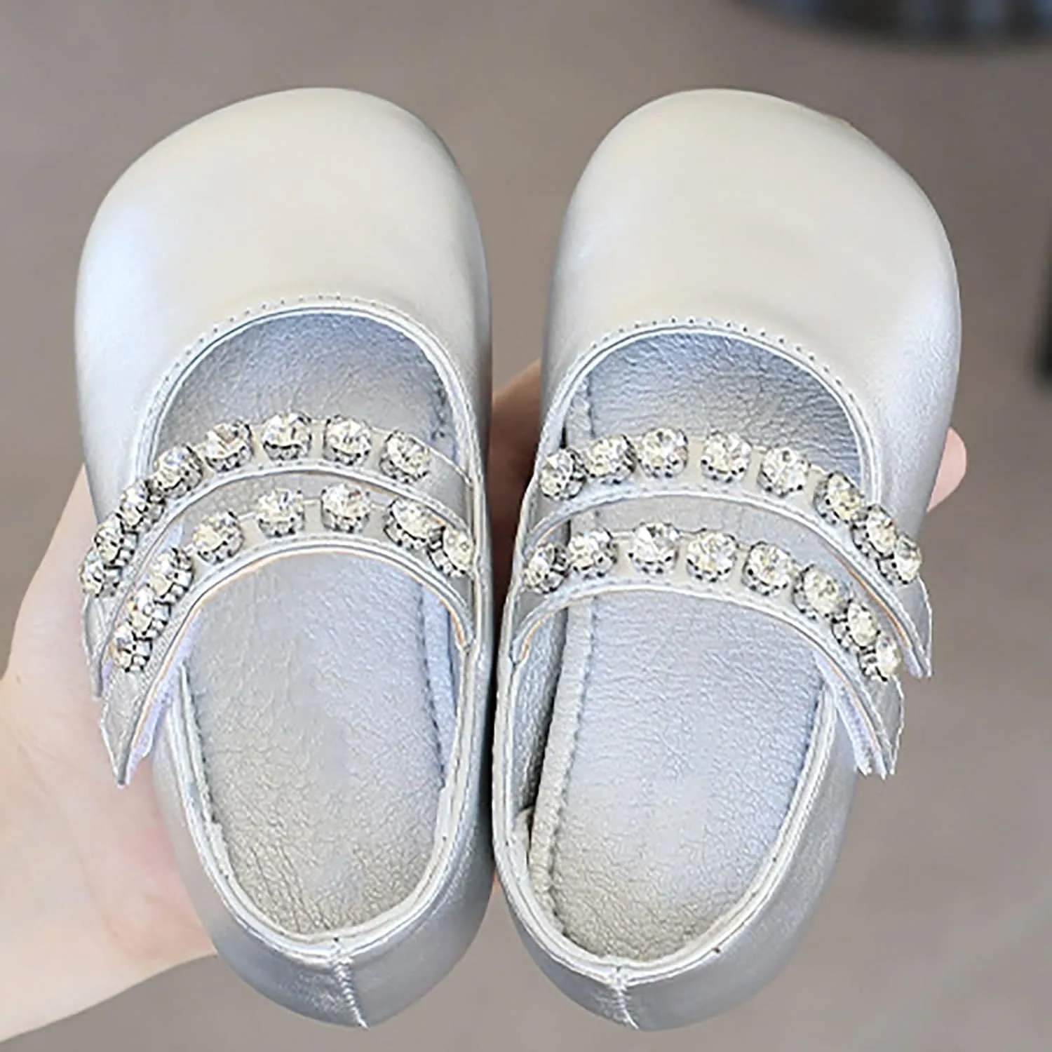 Girls Mary Jane Flats Toddler Little Girls Dress Shoes with Pearl Princess Wedding Party Uniform Baby Girl Shoes