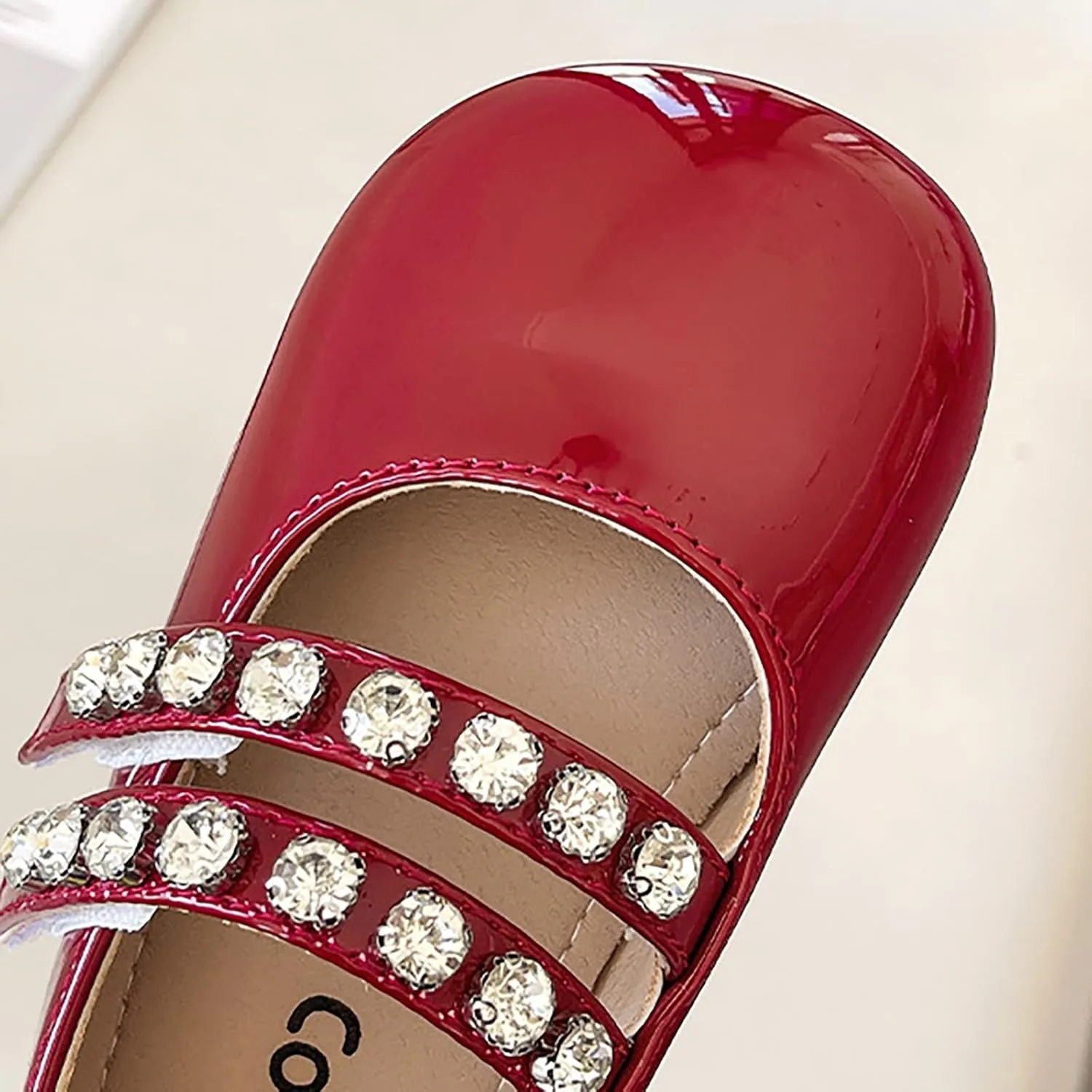 Girls Mary Jane Flats Toddler Little Girls Dress Shoes with Pearl Princess Wedding Party Uniform Baby Girl Shoes