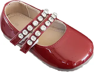 Girls Mary Jane Flats Toddler Little Girls Dress Shoes with Pearl Princess Wedding Party Uniform Baby Girl Shoes
