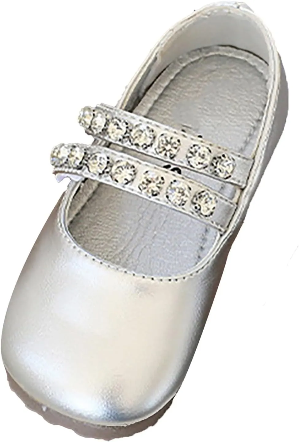 Girls Mary Jane Flats Toddler Little Girls Dress Shoes with Pearl Princess Wedding Party Uniform Baby Girl Shoes