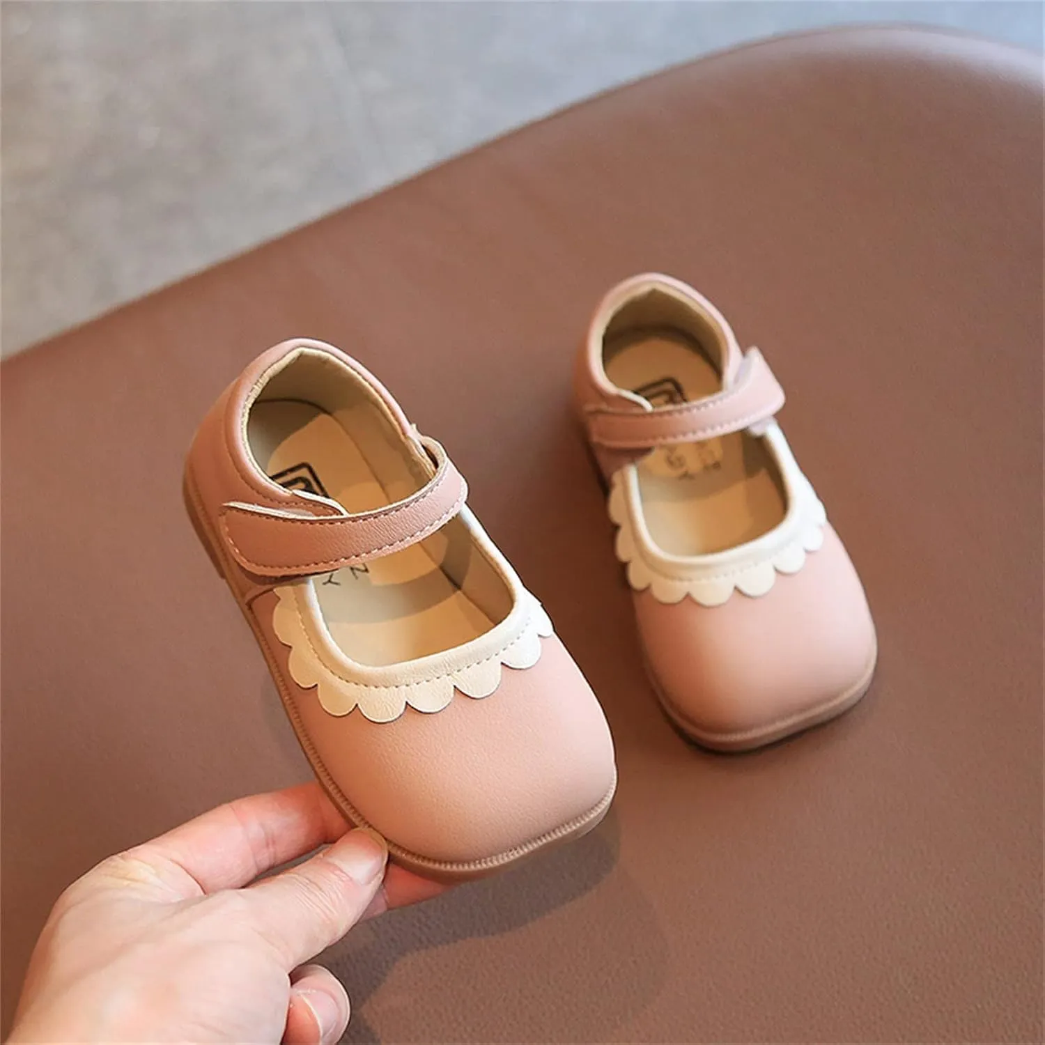 Girls Short Boots Summer and Autumn Girls Boots Cute Flat Solid Color Lace Hook Loop Casual Toddler Girls High Heels