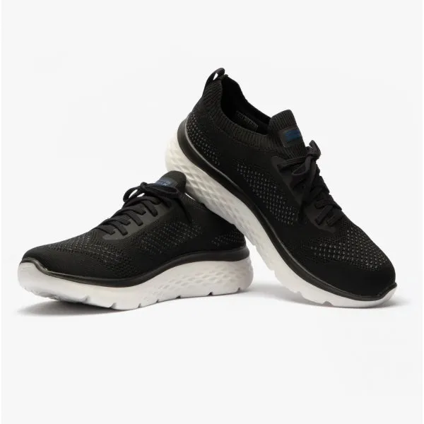 GO WALK HYPER BURST -MARITIME Mens Trainers Black/Grey