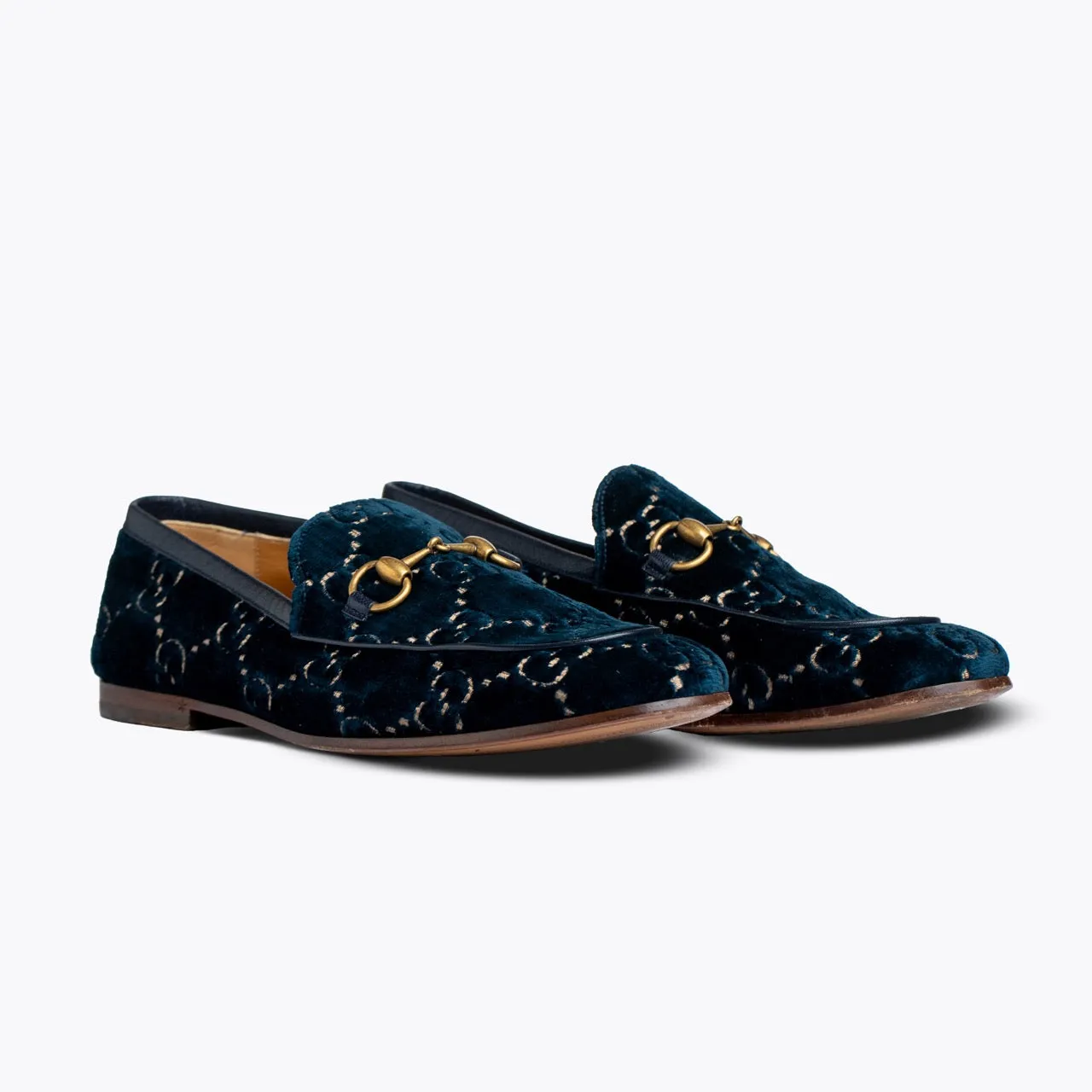 Gucci Jordan GG Velvet Loafer Blue