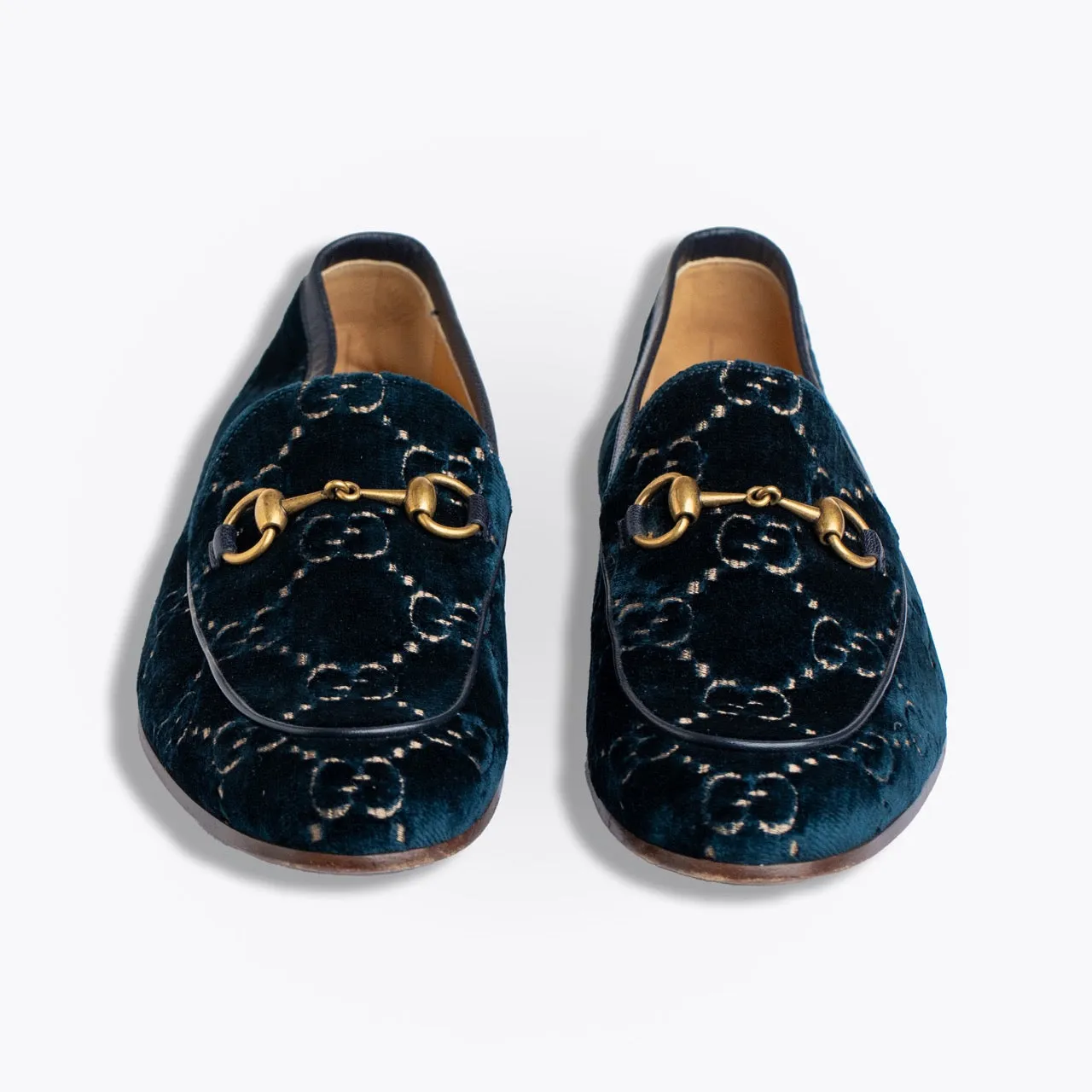Gucci Jordan GG Velvet Loafer Blue