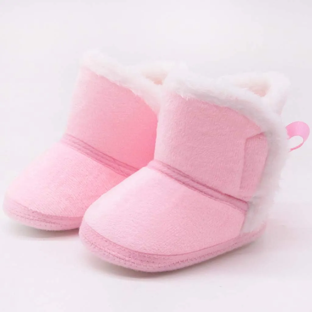 Infant Girls Prewalker Snow Shoes Baby Winter Warm Boys Boots Toddler -Slip Baby Shoes Toddler Dress Shoes