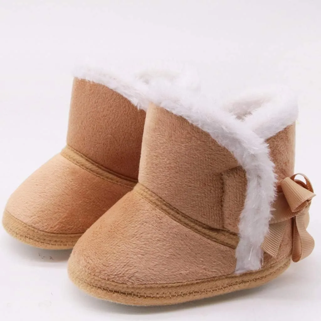 Infant Girls Prewalker Snow Shoes Baby Winter Warm Boys Boots Toddler -Slip Baby Shoes Toddler Dress Shoes