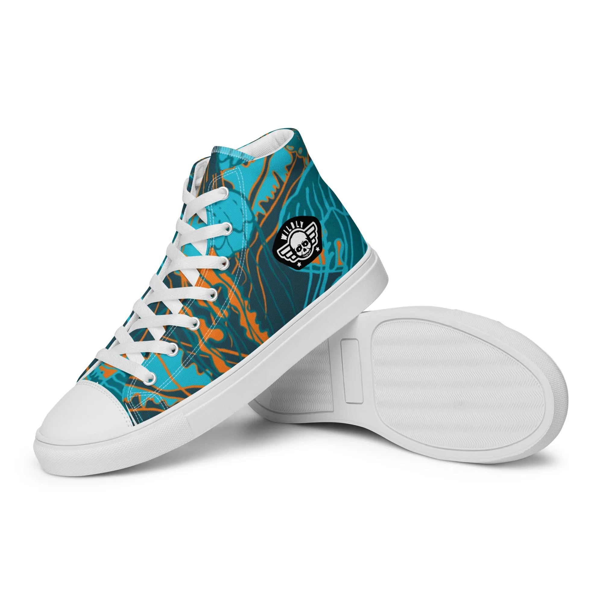 Jellyfish Mens high top canvas shoes