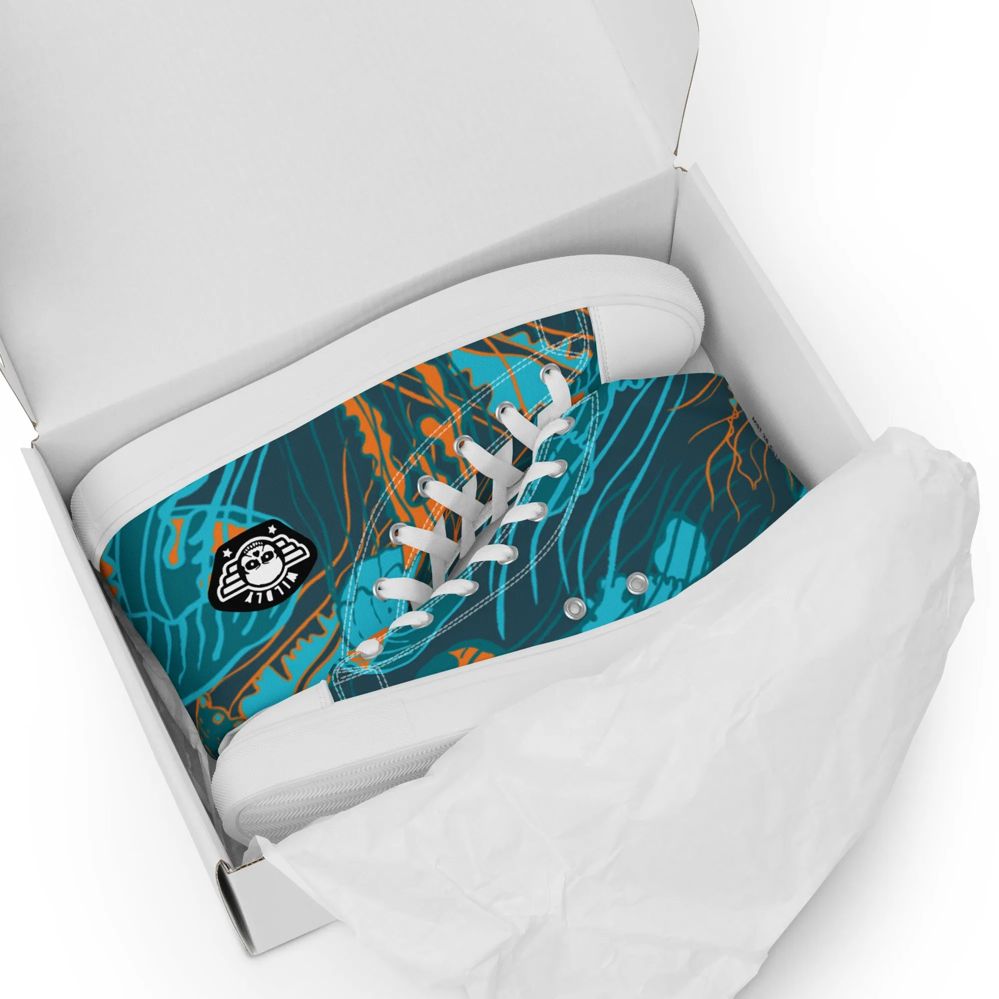 Jellyfish Mens high top canvas shoes
