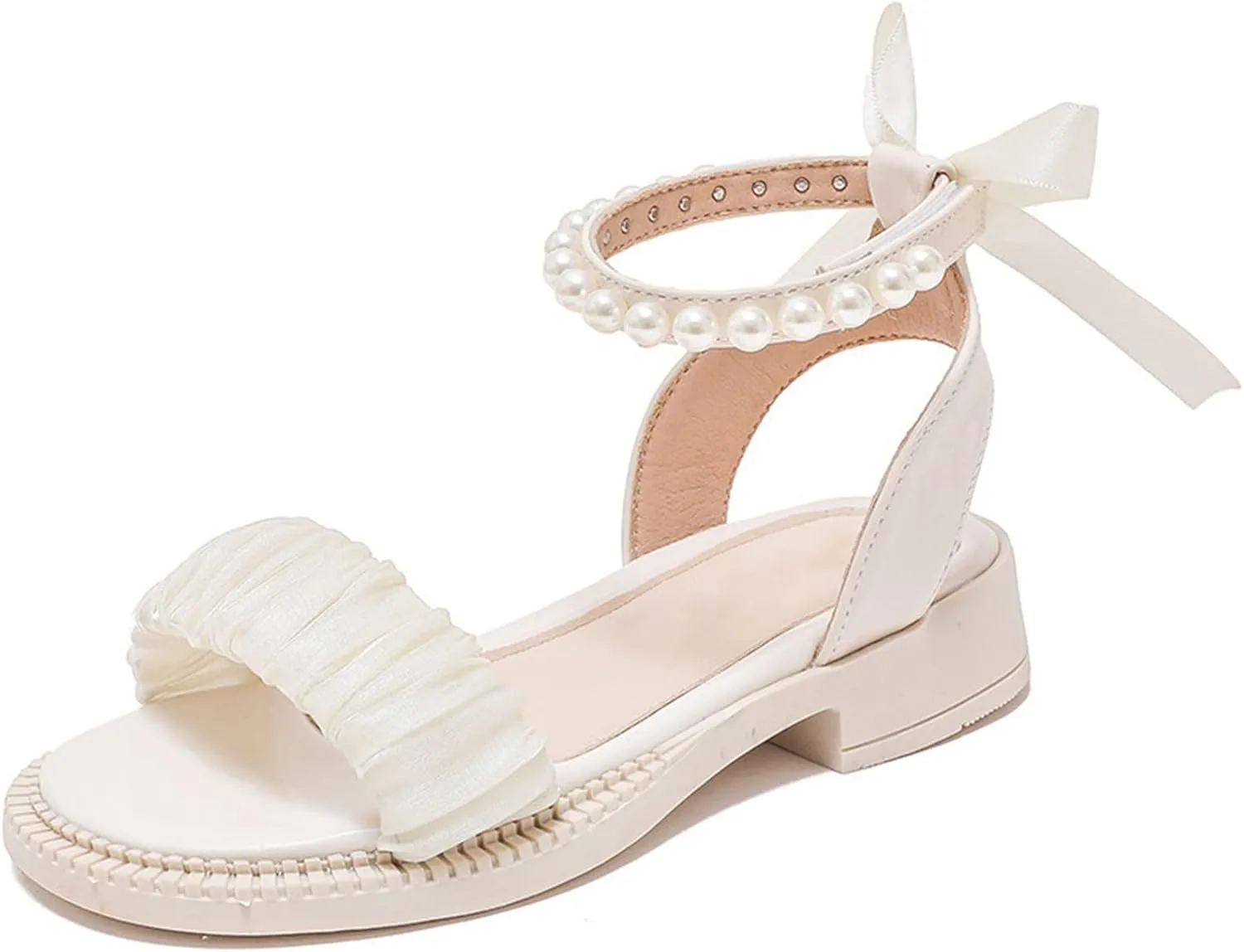 Kids Baby Girl's Sandals Fashion Pearl Bow Design With Princess Dress Princess Shoes Little Child/Big Water Shoes