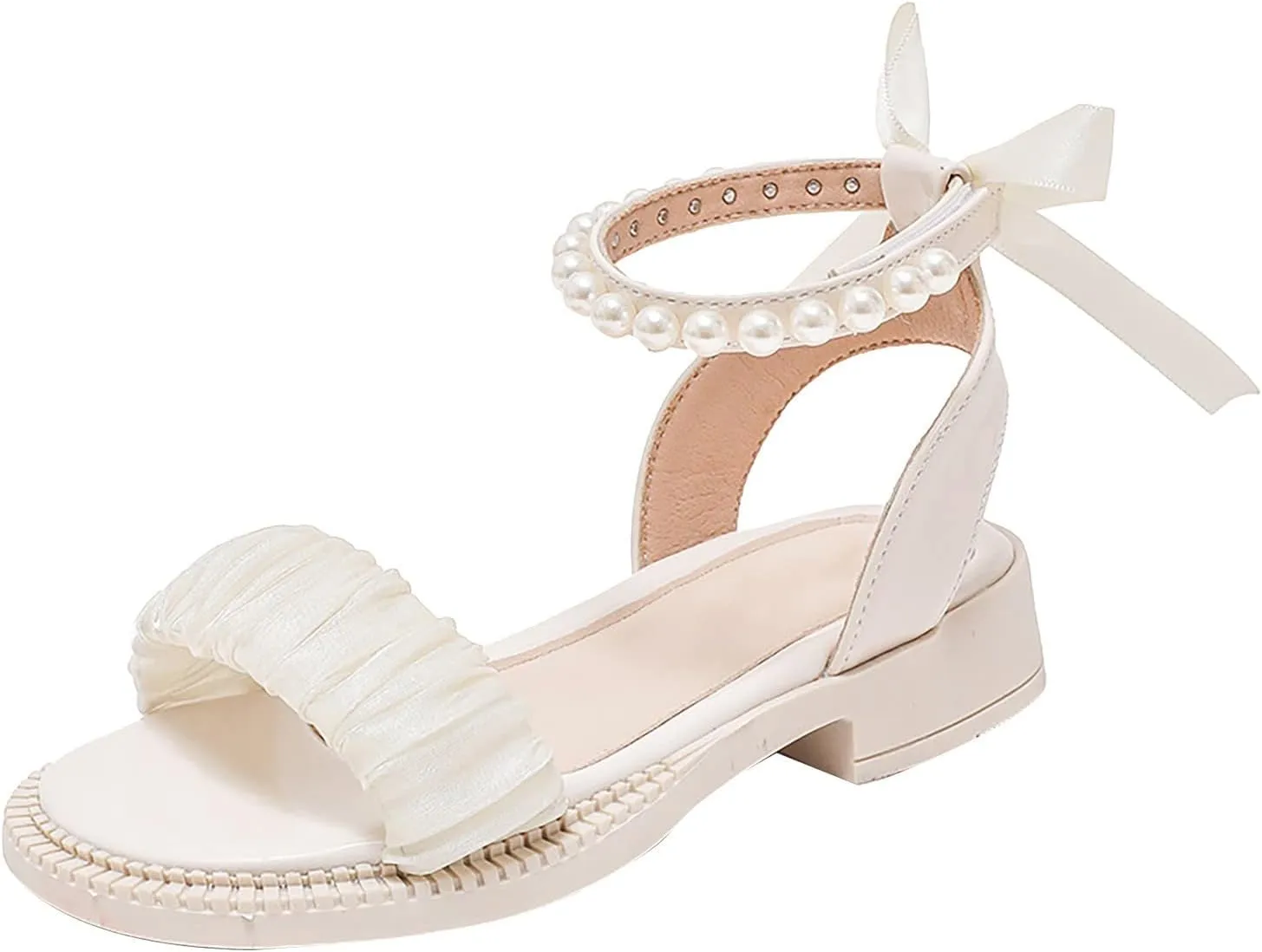 Kids Baby Girl's Sandals Fashion Pearl Bow Design With Princess Dress Princess Shoes Little Child/Big Water Shoes