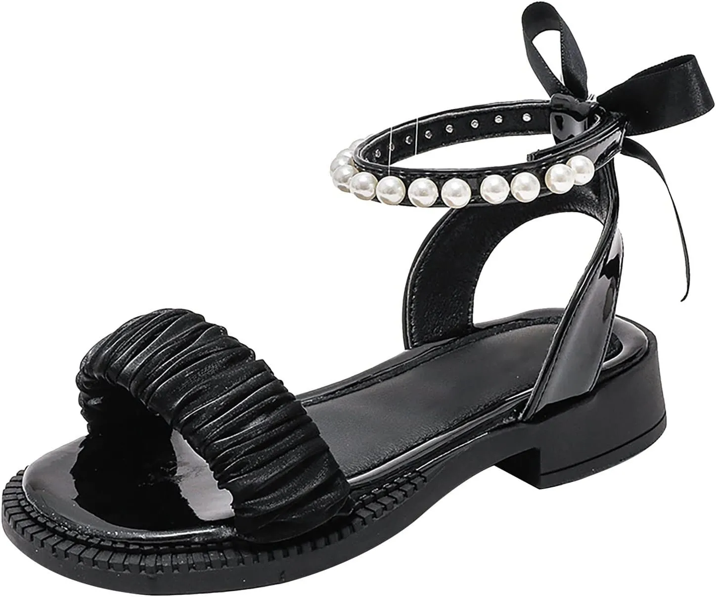 Kids Baby Girl's Sandals Fashion Pearl Bow Design With Princess Dress Princess Shoes Little Little Girl Dress
