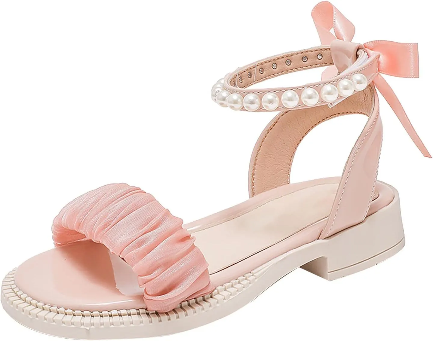 Kids Baby Girl's Sandals Fashion Pearl Bow Design With Princess Dress Princess Shoes Little Little Girl Dress