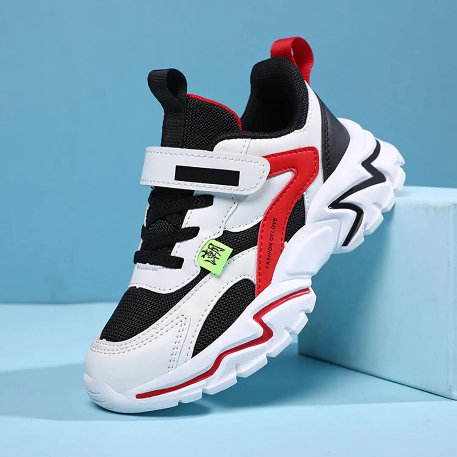 Kids Comfortable Basketball Shoes Toddler Boys Girls Air Cushion Sneakers Mid Top Training Sneakers Non-Slip Sports Shoes
