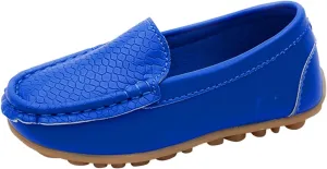 Kids Toddlers Boys Girls Leather Slip On Loafers Moccasin Boat Dress Shoes Dress Flat Little Girls Casual Baby Shoes