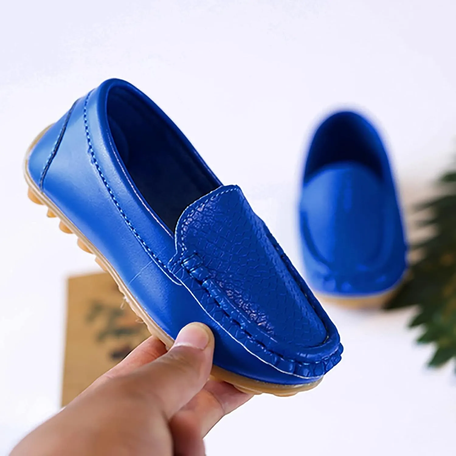 Kids Toddlers Boys Girls Leather Slip On Loafers Moccasin Boat Dress Shoes Dress Flat Little Girls Casual Baby Shoes