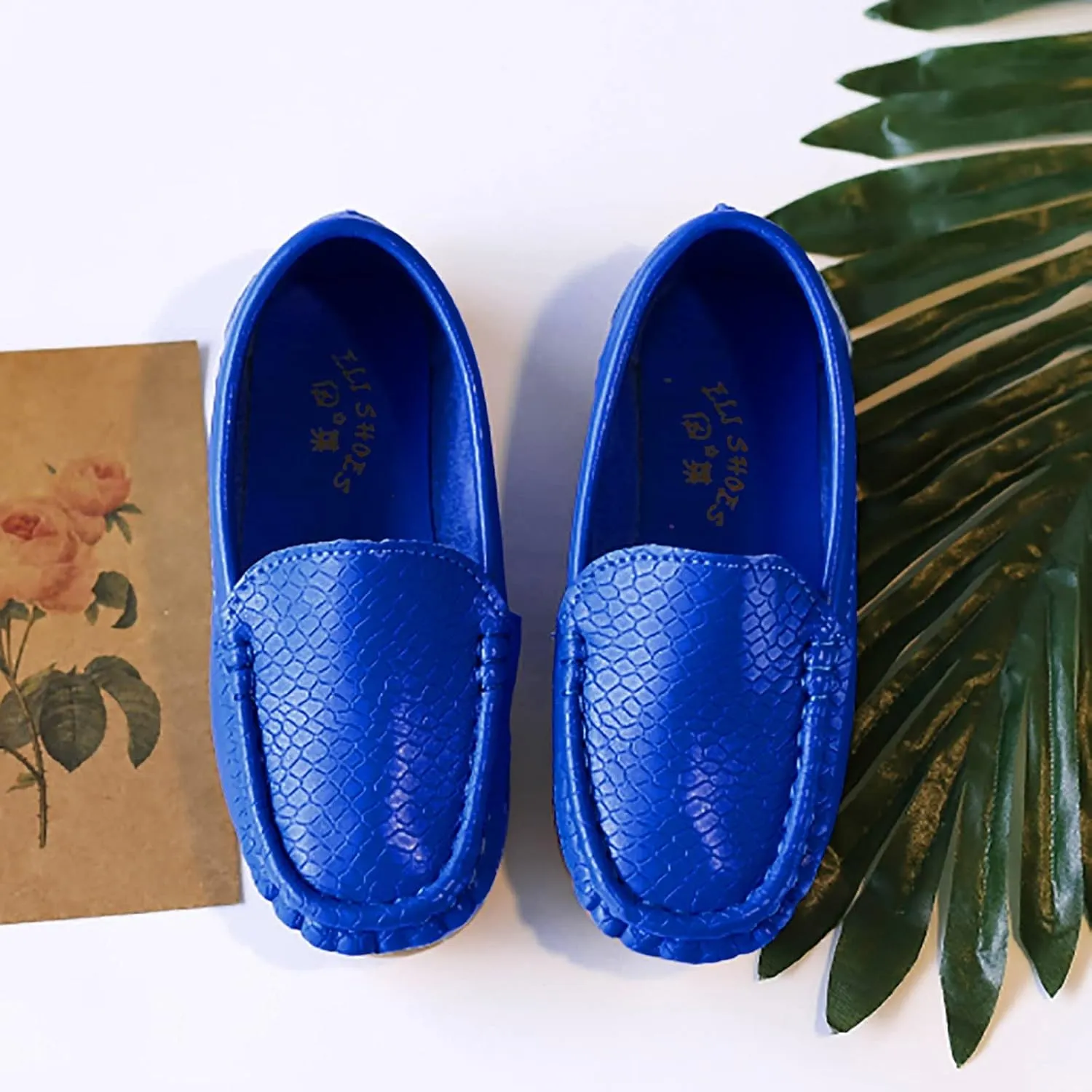 Kids Toddlers Boys Girls Leather Slip On Loafers Moccasin Boat Dress Shoes Dress Flat Little Girls Casual Baby Shoes