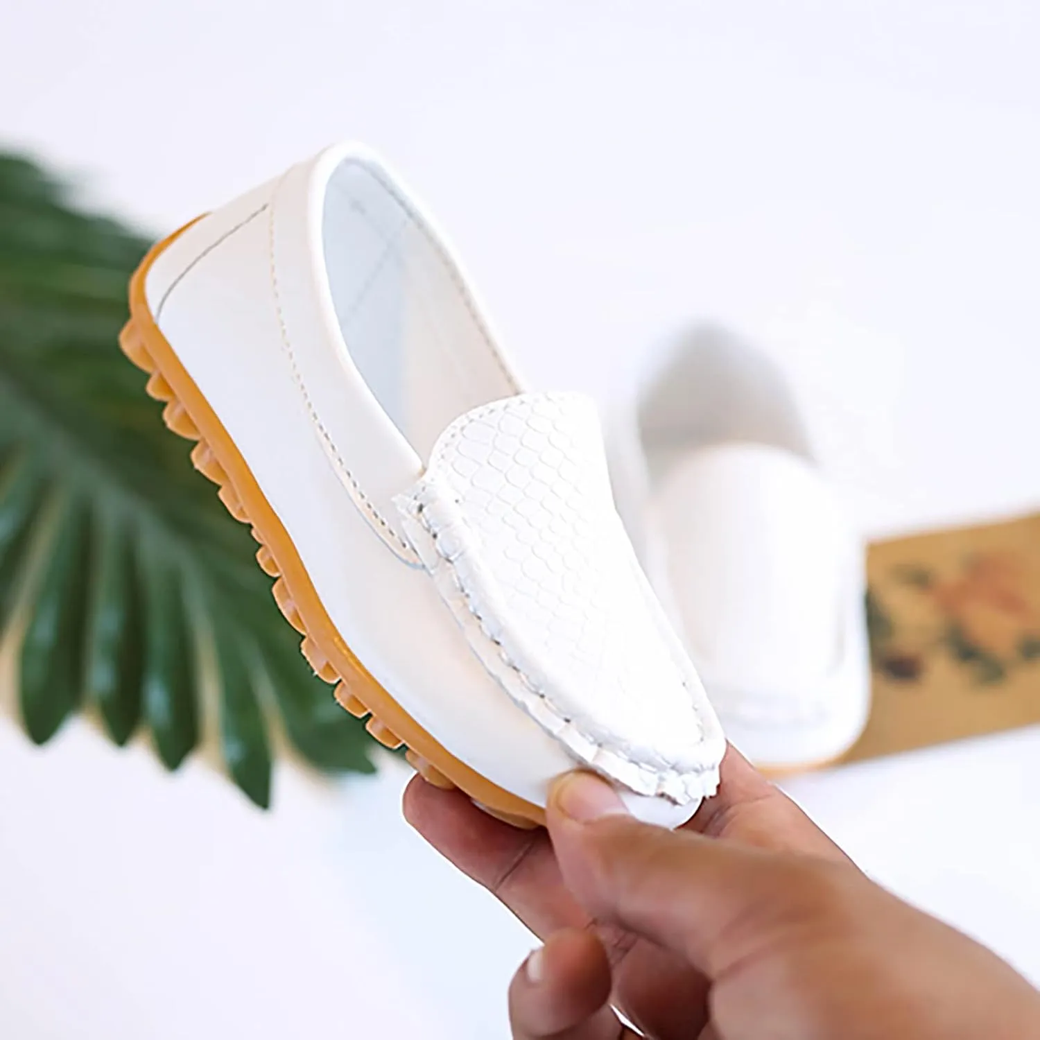 Kids Toddlers Boys Girls Leather Slip On Loafers Moccasin Boat Dress Shoes Dress Flat Little Girls Casual Baby Shoes