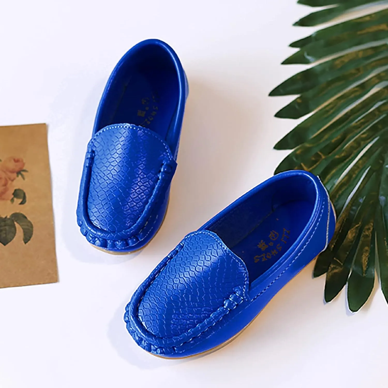 Kids Toddlers Boys Girls Leather Slip On Loafers Moccasin Boat Dress Shoes Dress Flat Little Girls Casual Baby Shoes