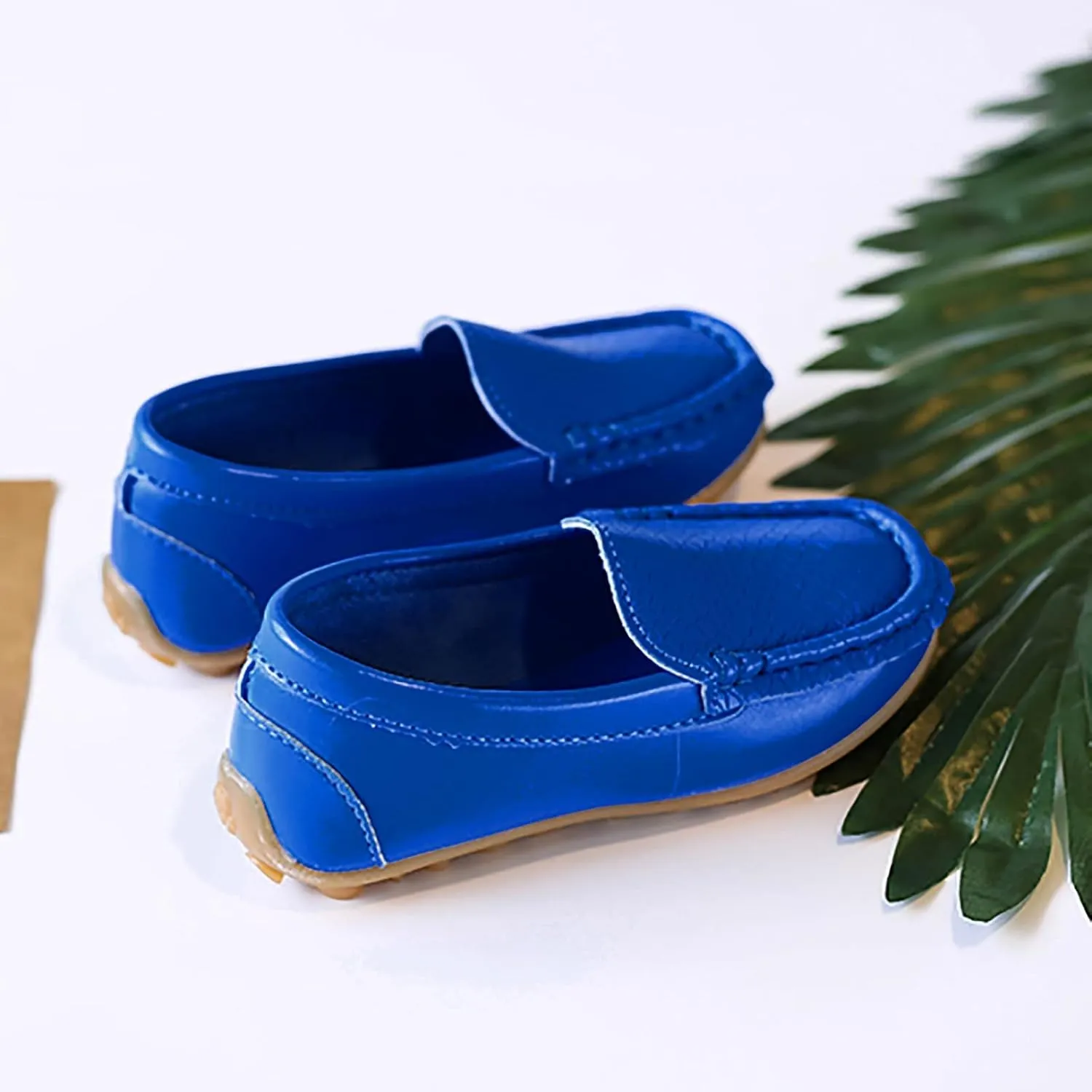 Kids Toddlers Boys Girls Leather Slip On Loafers Moccasin Boat Dress Shoes Dress Flat Little Girls Casual Baby Shoes