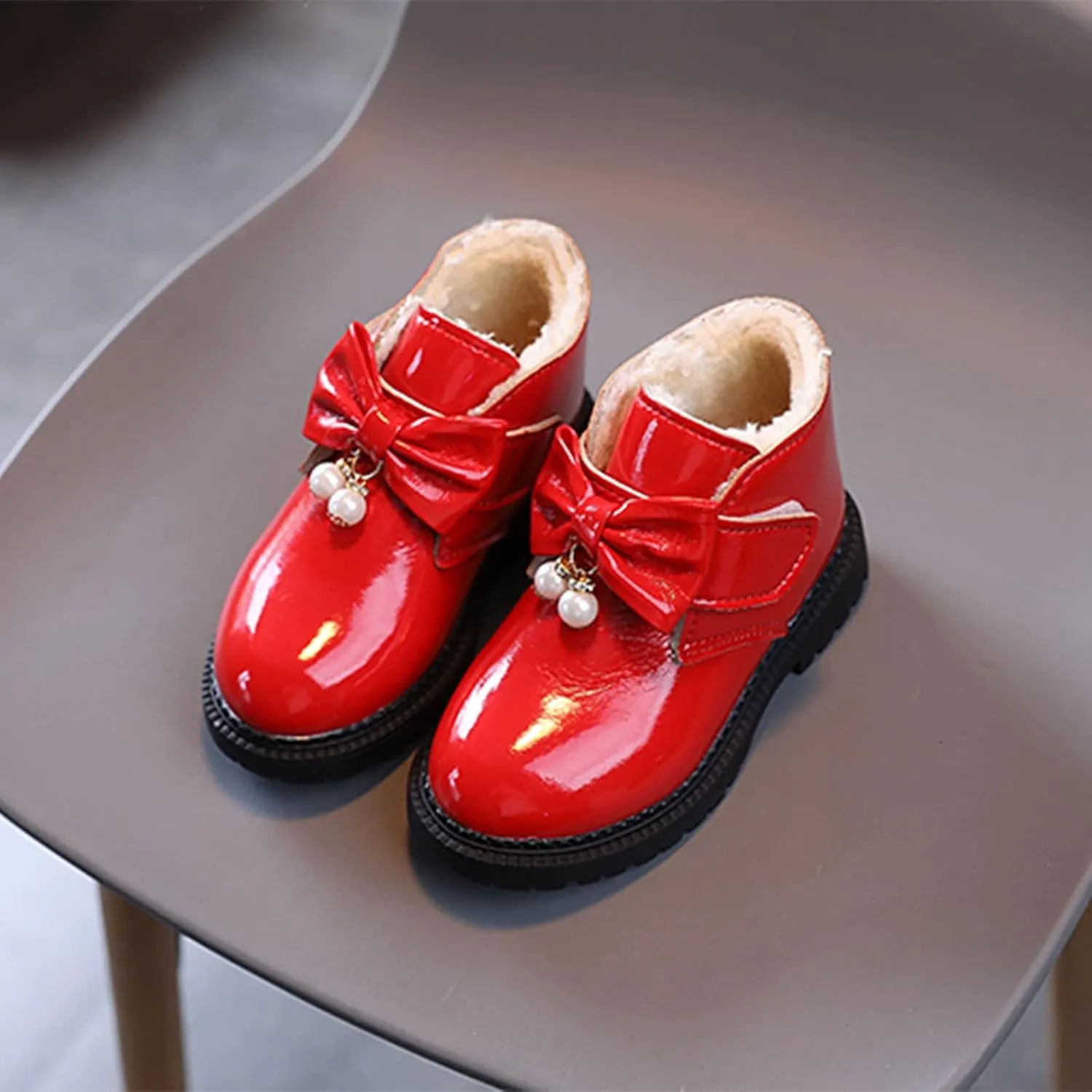 Lace Boots for Girls Fashion Autumn and Winter Girls Snow Boots Thick Bottom Non Slip Warm and Snow Boots Girls Size 3