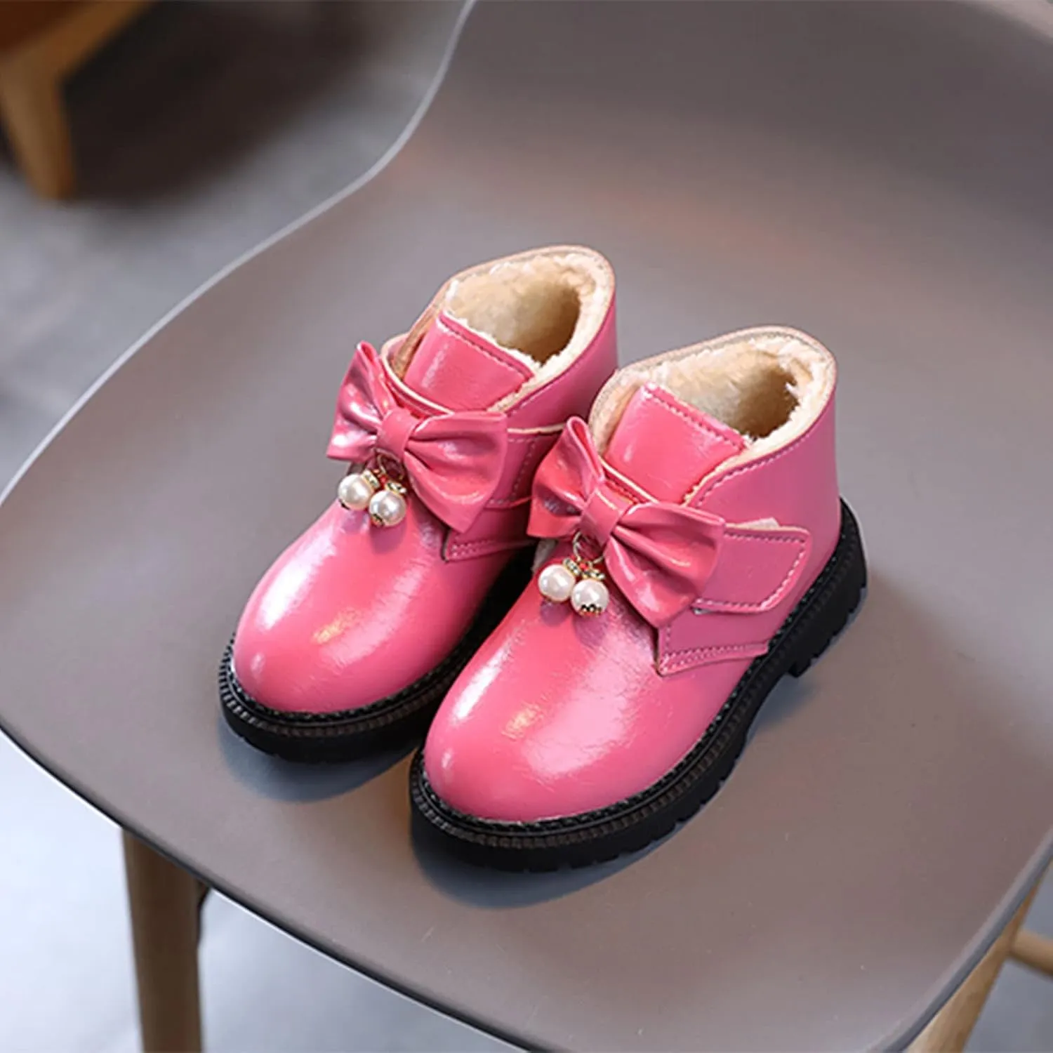 Lace Boots for Girls Fashion Autumn and Winter Girls Snow Boots Thick Bottom Non Slip Warm and Snow Boots Girls Size 3