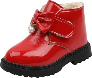 Lace Boots for Girls Fashion Autumn and Winter Girls Snow Boots Thick Bottom Non Slip Warm and Snow Boots Girls Size 3
