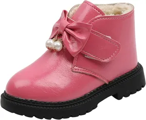 Lace Boots for Girls Fashion Autumn and Winter Girls Snow Boots Thick Bottom Non Slip Warm and Snow Boots Girls Size 3
