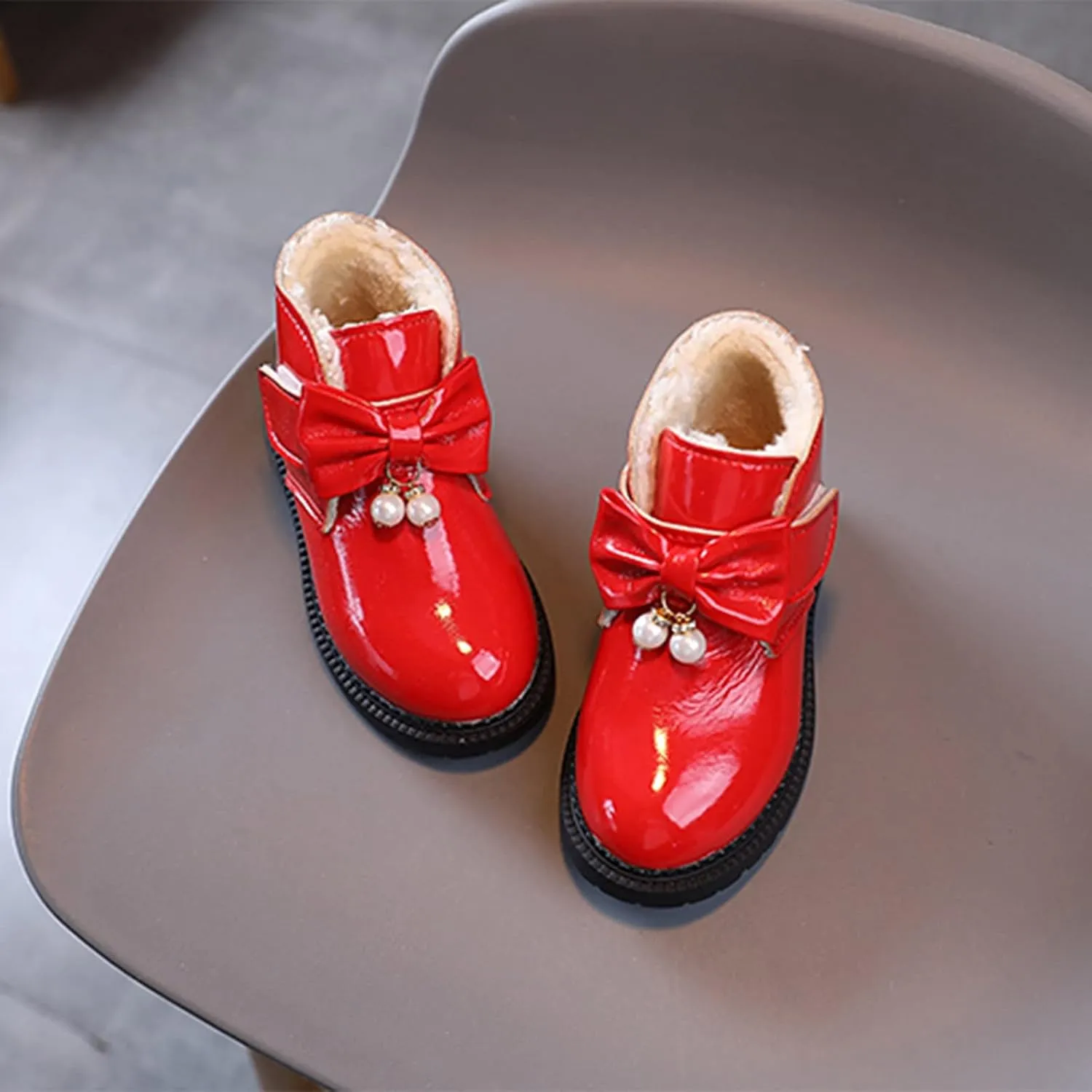 Lace Boots for Girls Fashion Autumn and Winter Girls Snow Boots Thick Bottom Non Slip Warm and Snow Boots Girls Size 3