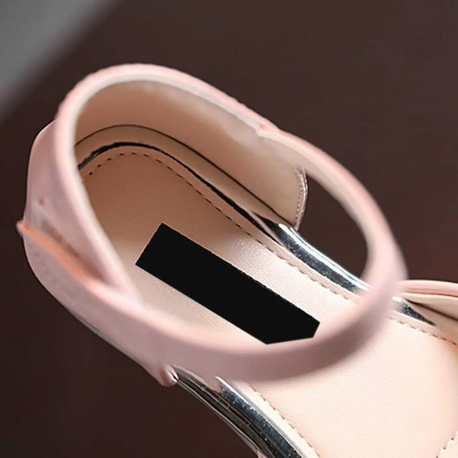 Little Girls Open Toe Heels Dress Shoes Flower Girl Mary Jane Sandals with Bow Wedding Party Shoes for Toddler Slides