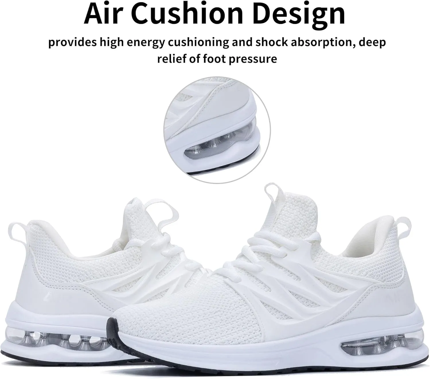 MAFEKE Womens Air Running Shoes Tennis Walking Sneakers Athletic Sport Shoes Lightweight Slip On Footwear for Gym Jogging Size 5.5-11