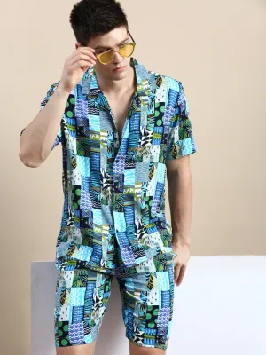 Men Multi Printed Co Ords Set