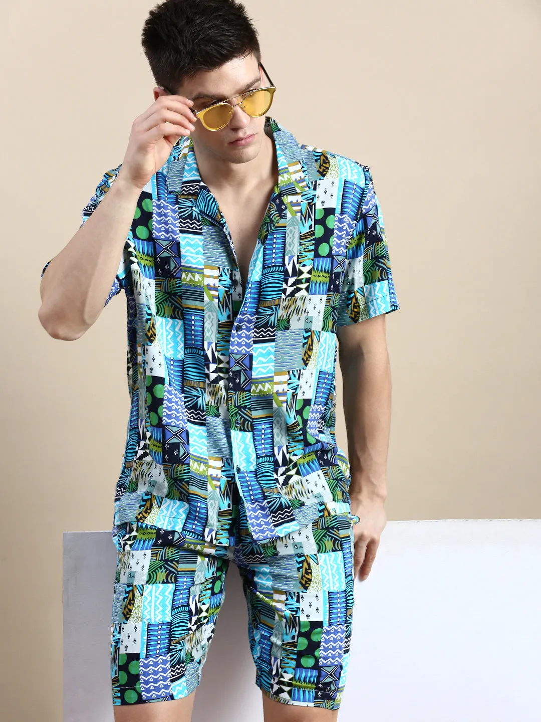 Men Multi Printed Co Ords Set