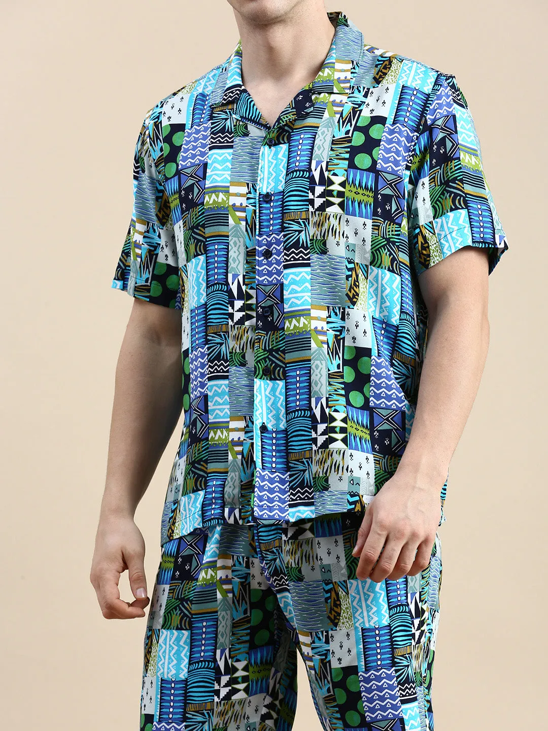 Men Multi Printed Co Ords Set