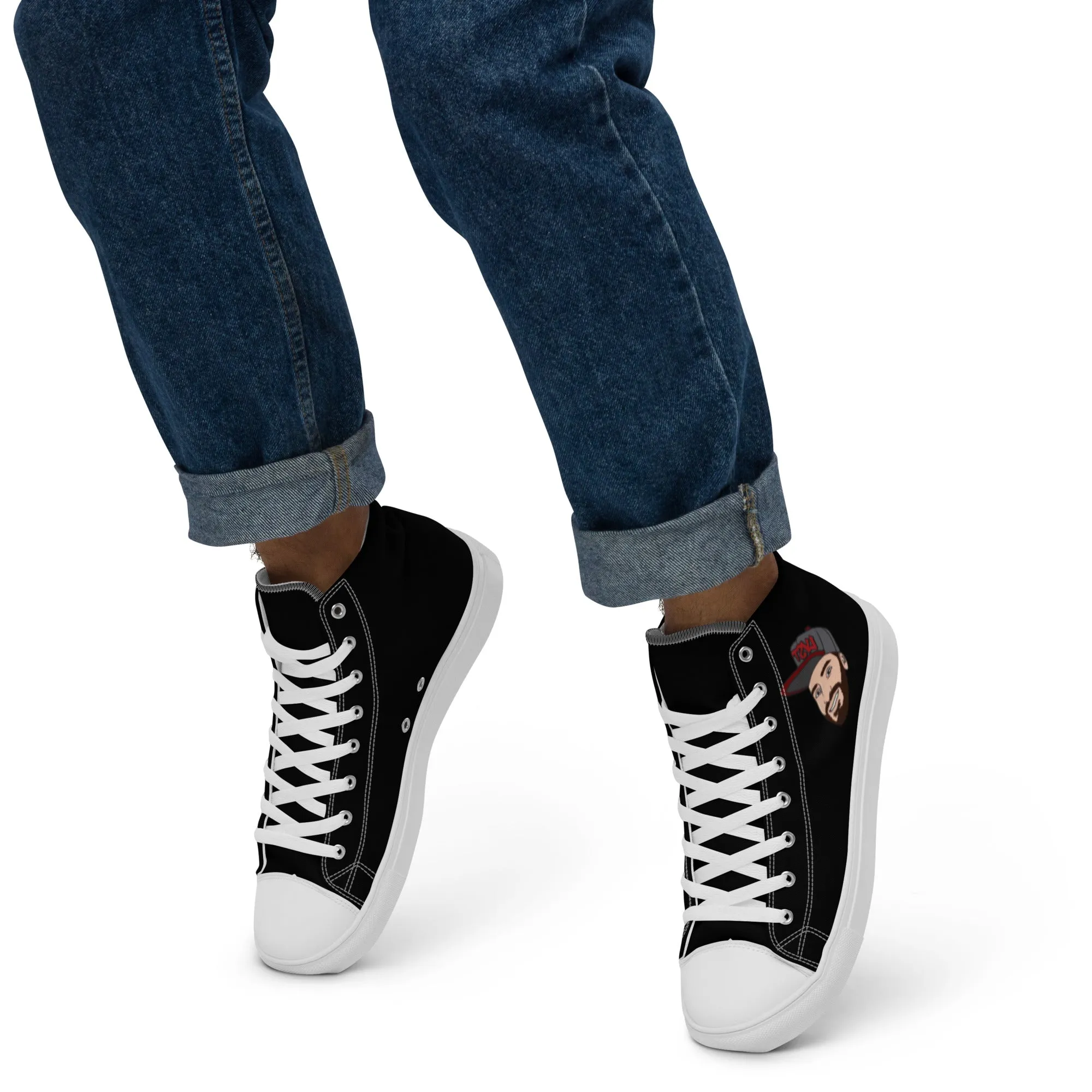 Mens high top canvas shoes
