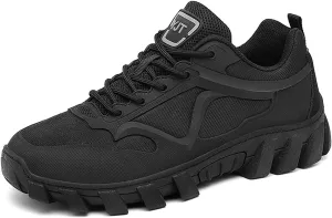 Men's Mesh Lace-Up Lightweight Outdoor Hiking Shoes Comfort Breathable Slip-On Non Slip Running Shoes Outdoor Casual Gym Tennis Sneakers