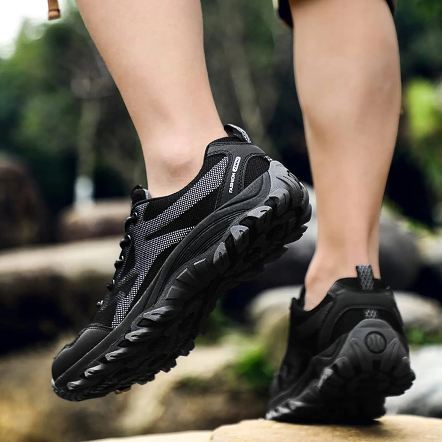Mens Waterproof Outdoor Hiking Trekking Climbing Shoes Lightweight Breathable Trail Running Trainers