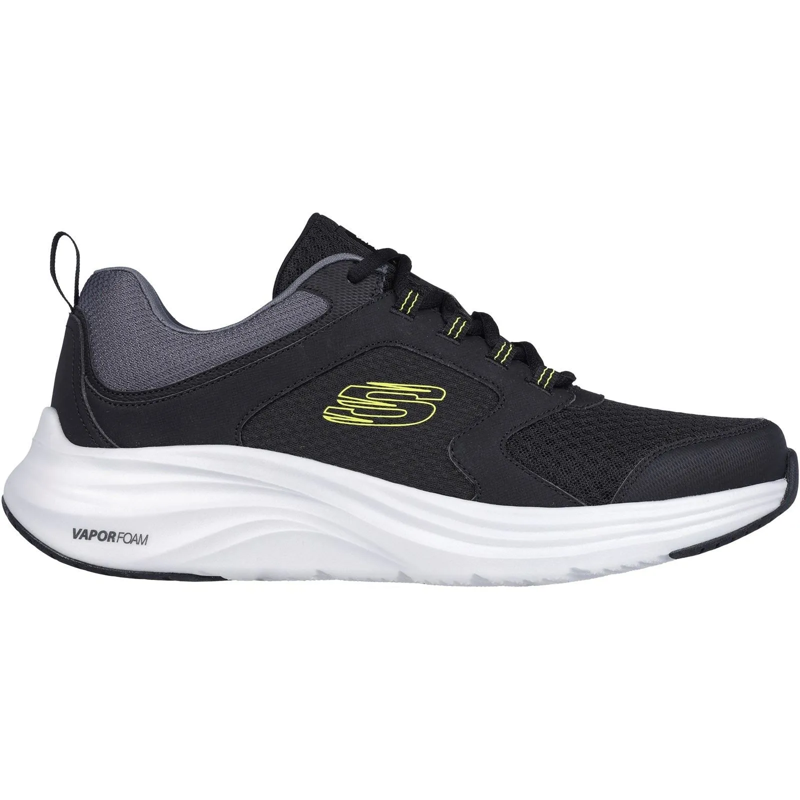 Men's Wide Fit Skechers 232628 Vapor Foam Trainers - Black/Lime