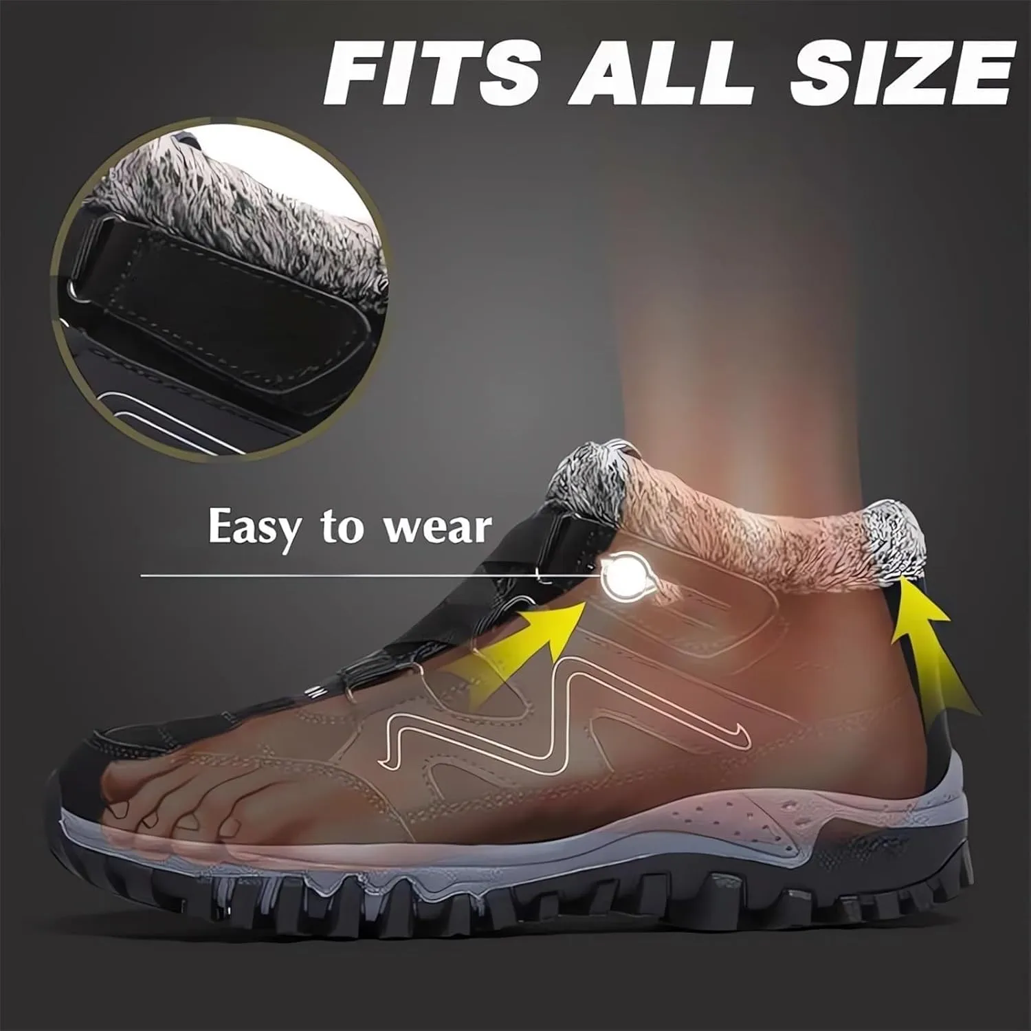 Men's Work Boots Soft Toe Hiking Sneakers Comfortable Warm Safety Shoes for Women Winter Wide Outdoor Shoes Slip on Loafers Hike Grounded Footwear