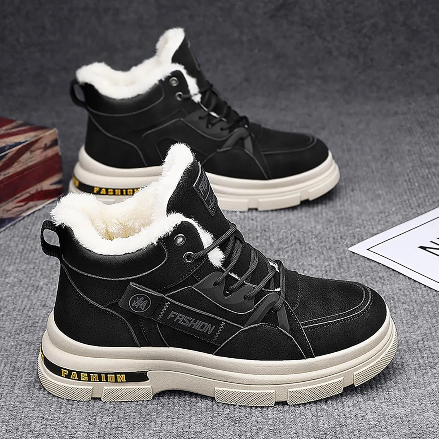 Men's Work Boots with Zipper Hiking Sneakers Shoes with Hook Loop Women Safety Shoes Business Casual Slip On Platform Shoes Lightweight Comfortable Hike Grounded Footwear