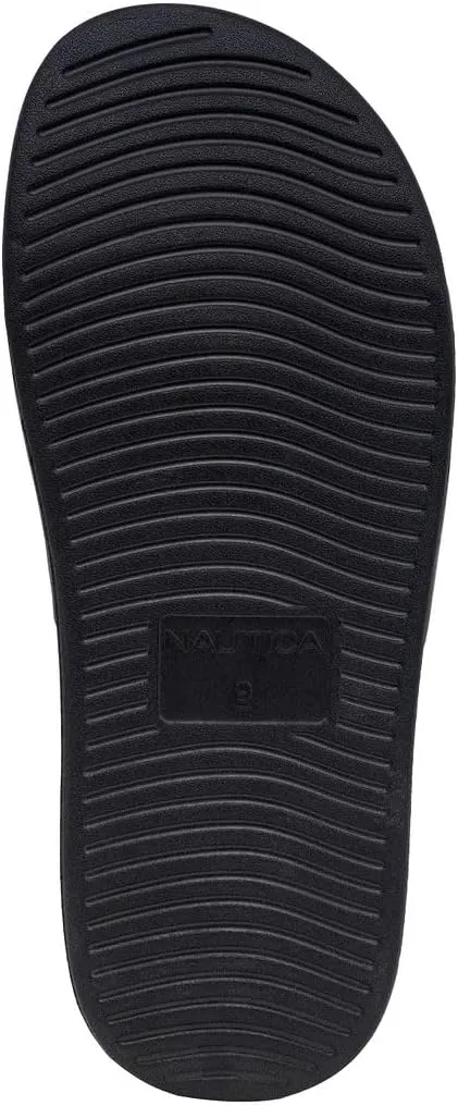 Nautica Men's Slide Sandals  Comfortable Slip-On Pool & Beach Shoes with Cushioned Footbed for Casual Wear