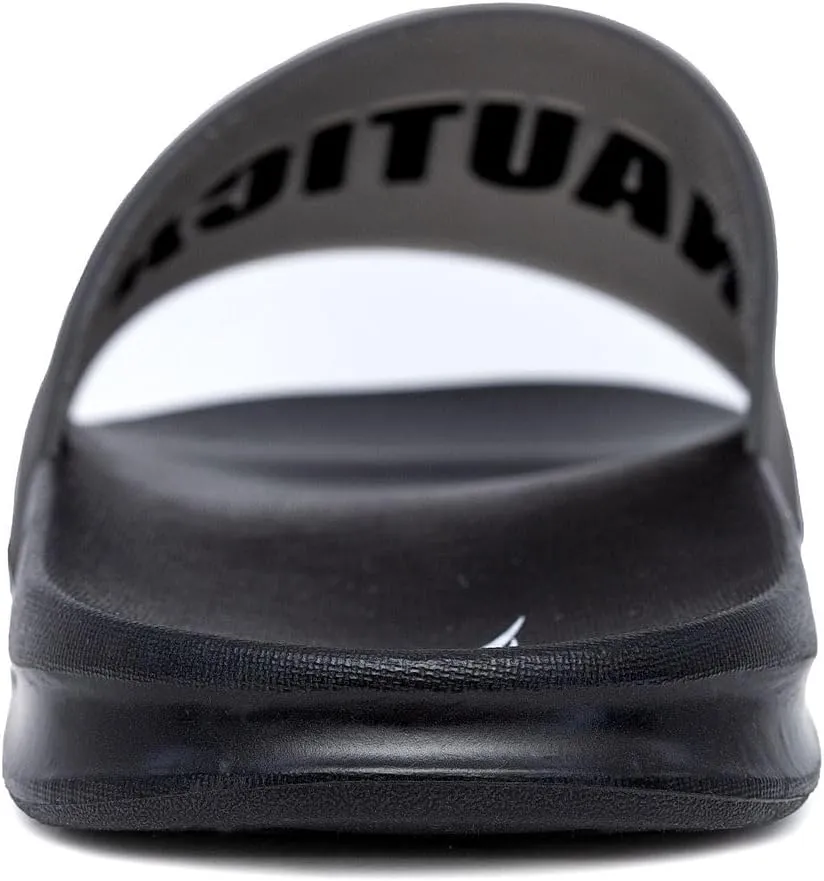 Nautica Men's Slide Sandals  Comfortable Slip-On Pool & Beach Shoes with Cushioned Footbed for Casual Wear