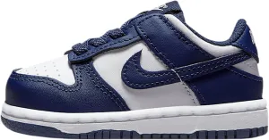 Nike Dunk Low Baby/Toddler Shoes (FB9107-116, White/White/Midnight Navy)