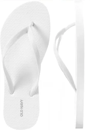 Old Navy Flip Flop Sandals for Woman, Great for Beach Casual Wear (11, White)